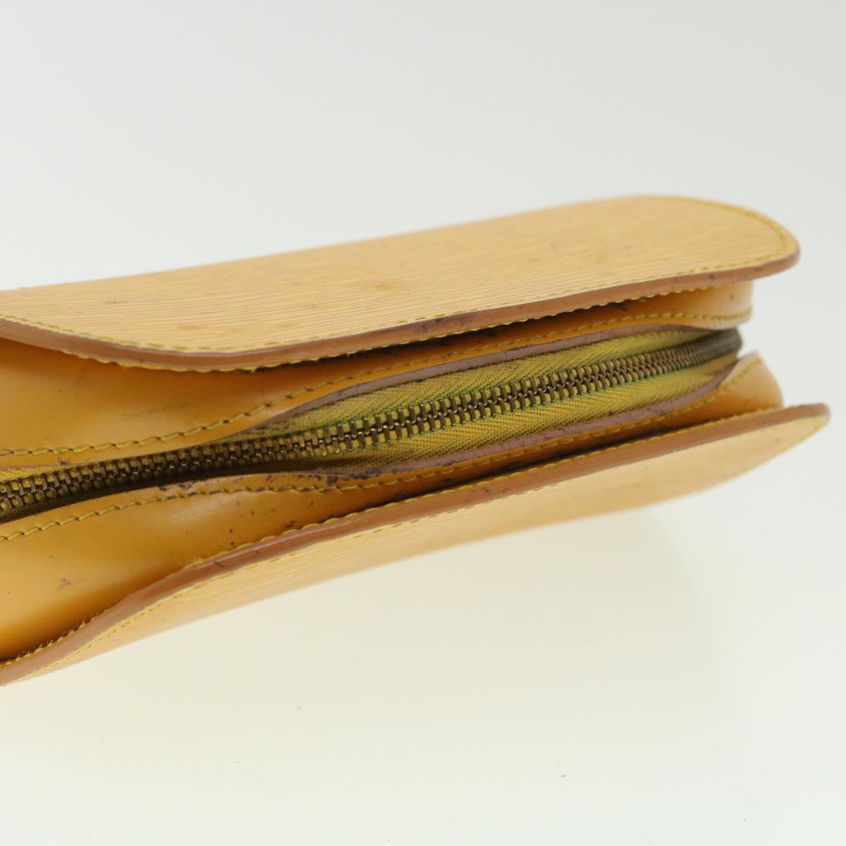 LOUIS VUITTON Epi Dauphine PM Pouch Yellow M48449 LV Auth 33752