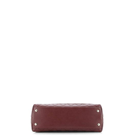 Coco Top Handle Bag Quilted Caviar Small