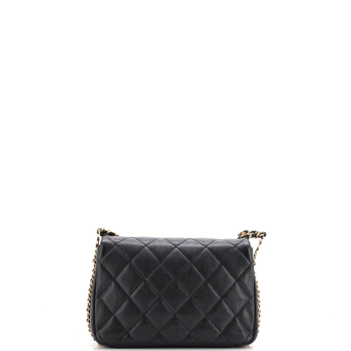 Coco You Chain Flap Bag Quilted Caviar Mini