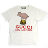 Gucci EQUILIBRIUM Pig Embroidery Cotton T-shirt