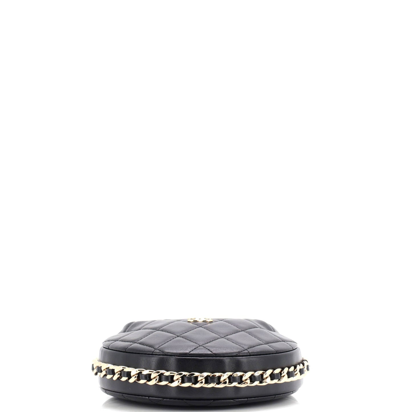 Chain Around Hobo Pouch Quilted Lambskin Mini
