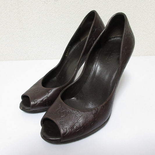 Gucci GG Shima Leather Pumps