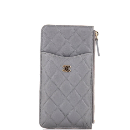 Classic Phone Case Pouch Quilted Caviar