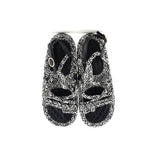 Women's CC Chain Sandals Braided Cord