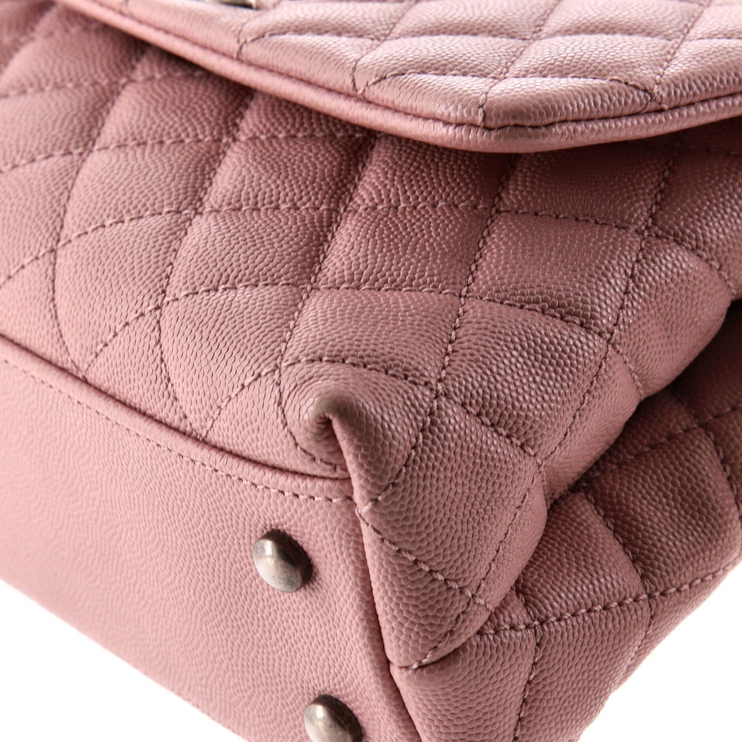 Coco Top Handle Bag Quilted Caviar Mini