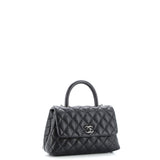 So Black Coco Top Handle Bag Quilted Caviar Mini