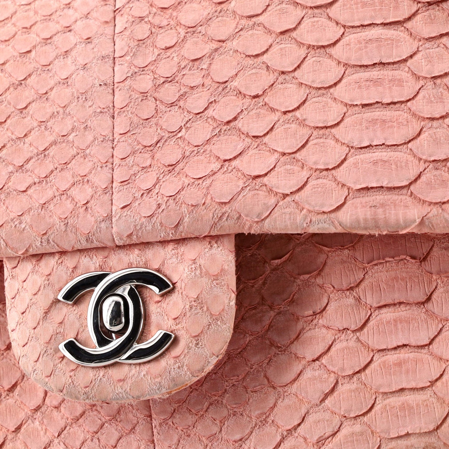 Classic Double Flap Bag Python Medium
