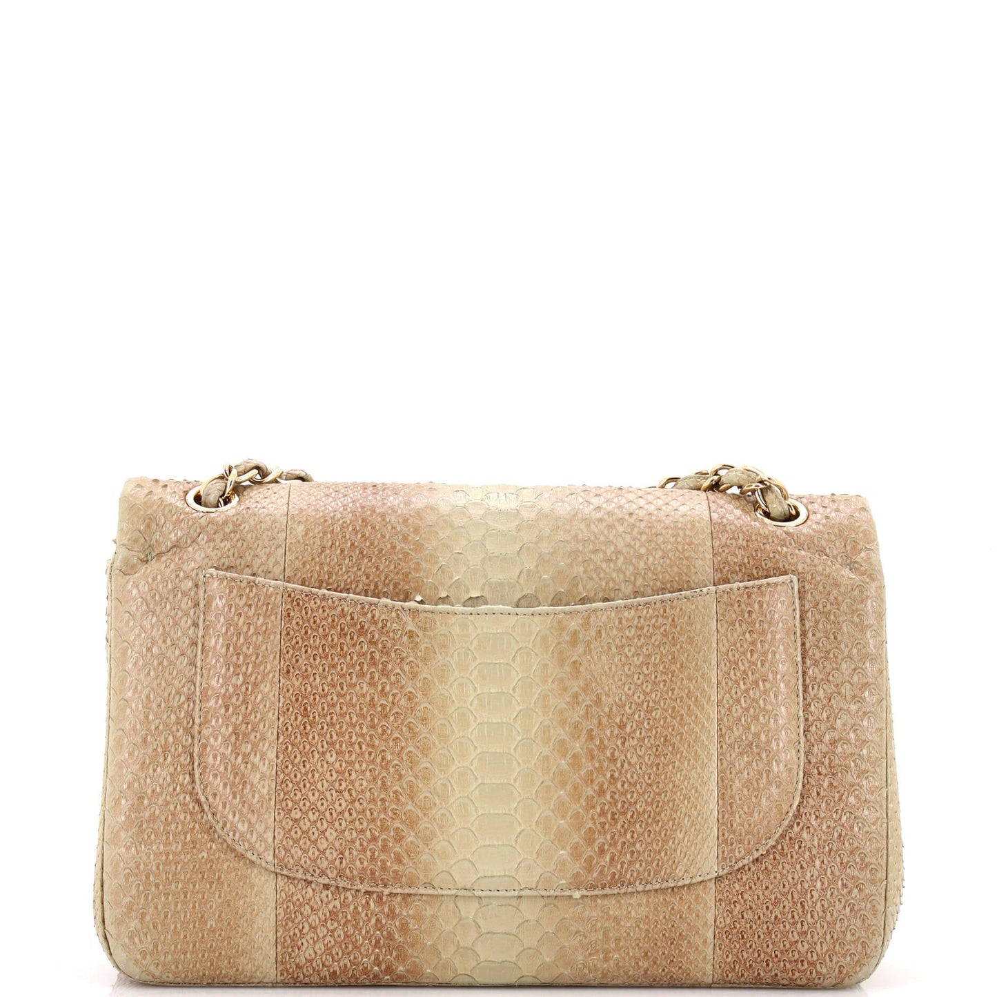 Classic Double Flap Bag Python Jumbo