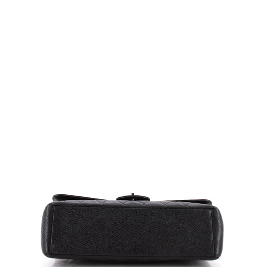 Classic Double Flap Bag Quilted Caviar Maxi