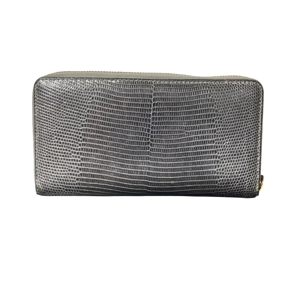 Gucci GG Marmont Lizard Embossed Long Wallet