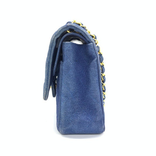 Chanel Classic Flap   Medium Blue Jeans Denim with 24k Gold HW, 1989-1991
