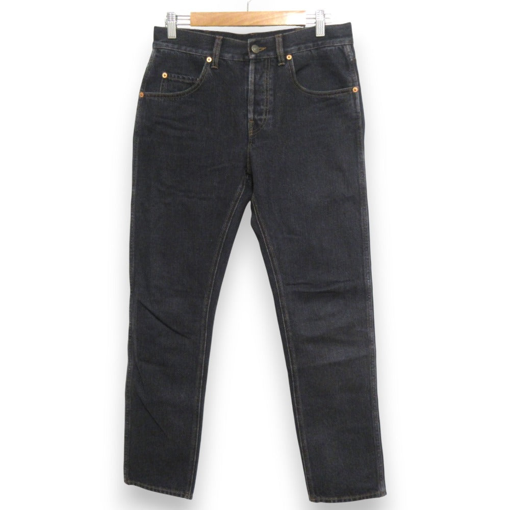 Gucci Wash Logo Patch Denim Pants