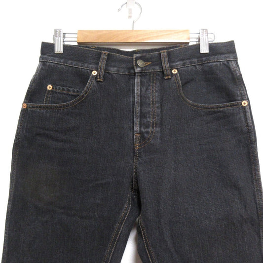 Gucci Wash Logo Patch Denim Pants
