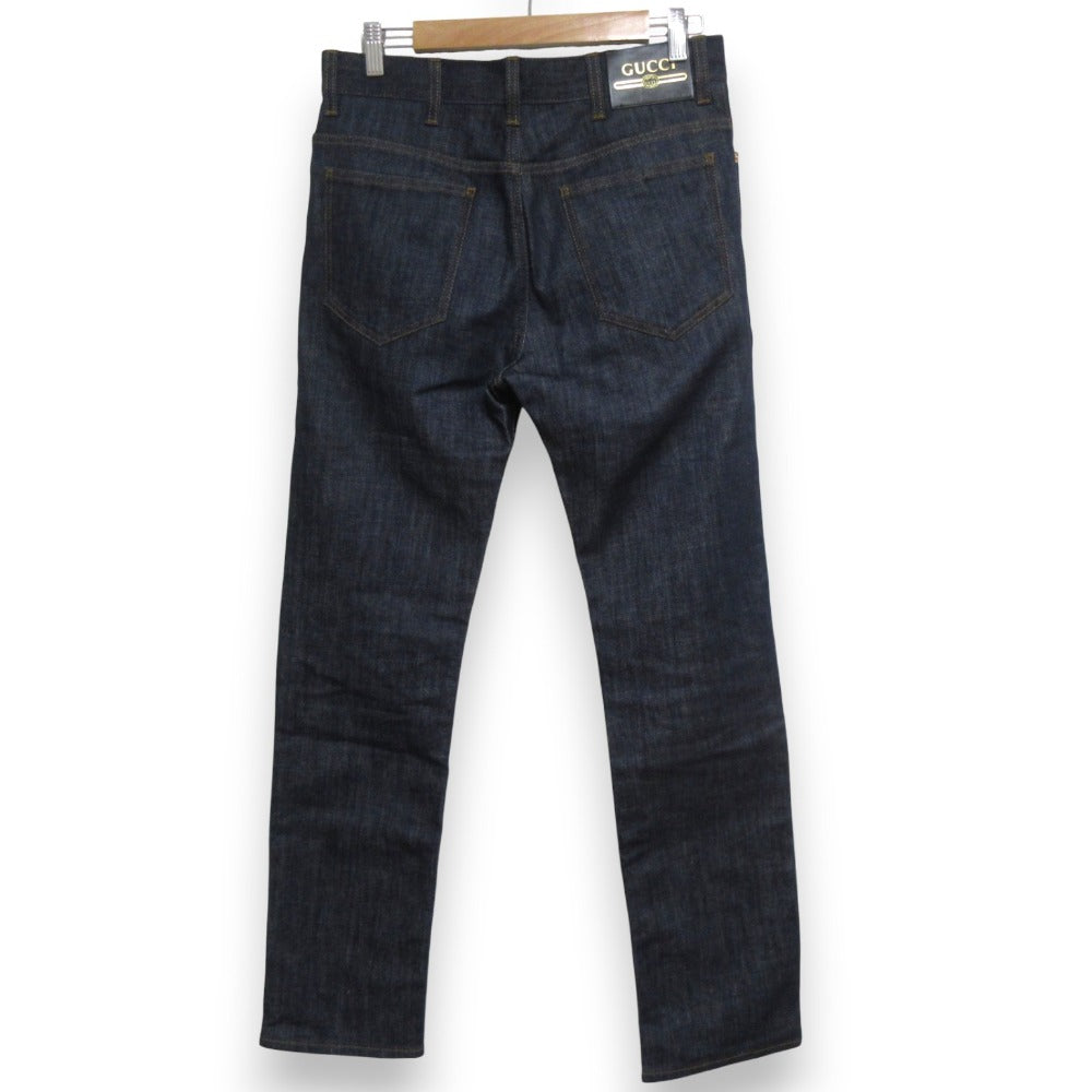 Gucci Logo Patch Denim Pants