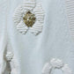 CHANEL Lion Embellieshed Cream Size US 6 Sweater
