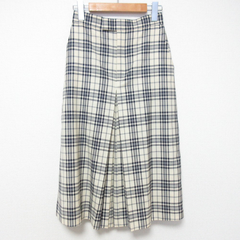 Gucci Check Pleated Wide Pants Wool Pants
