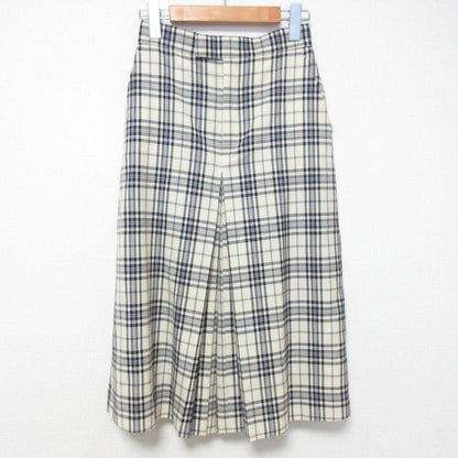 Gucci Check Pleated Wide Pants Wool Pants