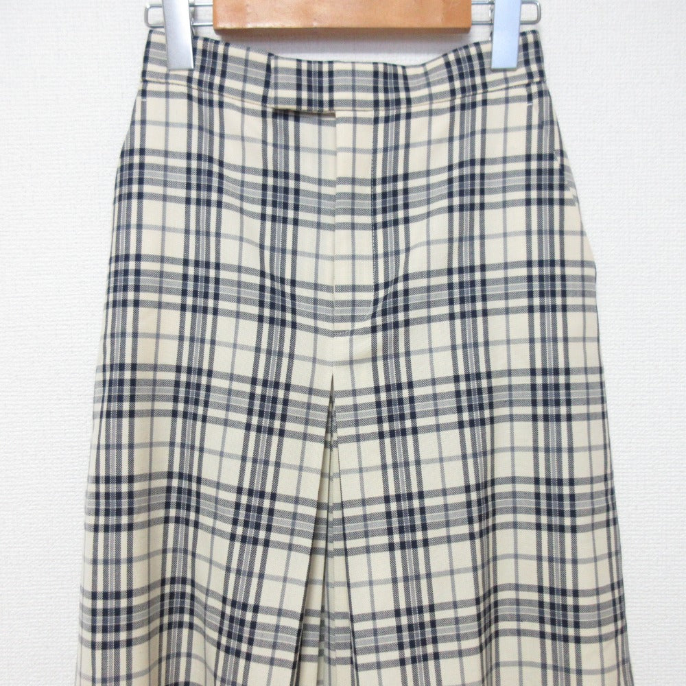 Gucci Check Pleated Wide Pants Wool Pants