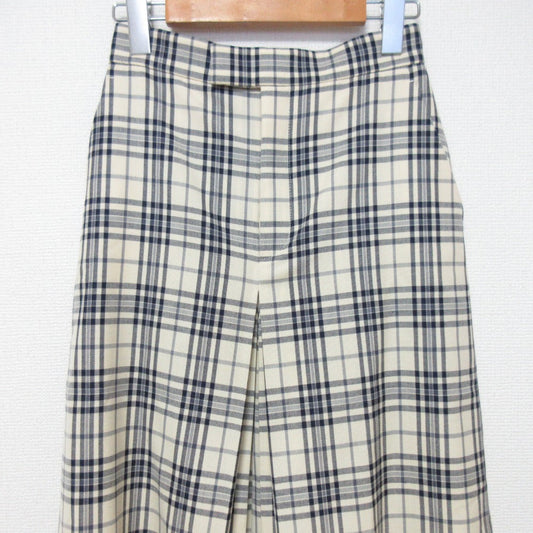 Gucci Check Pleated Wide Pants Wool Pants