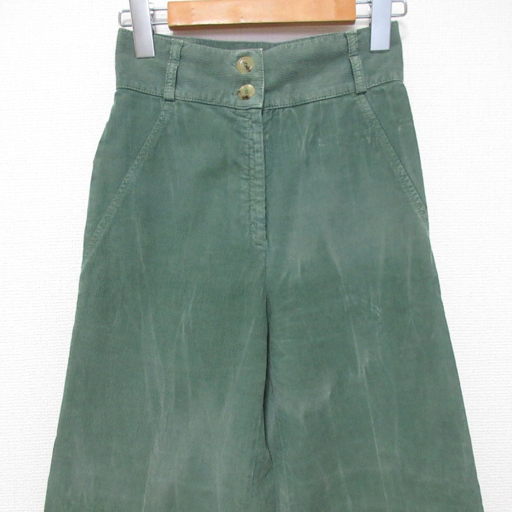 Gucci Butterfly Embroidery Corduroy Wide Pants