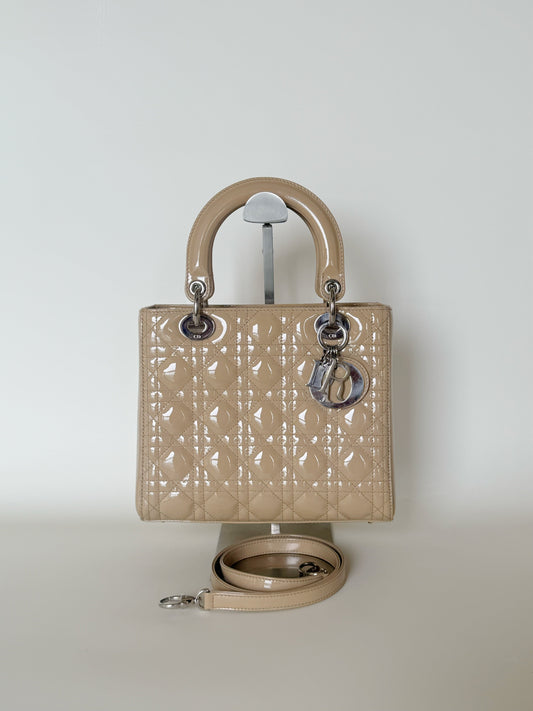 Christian Dior Patent Cannage Lady Dior