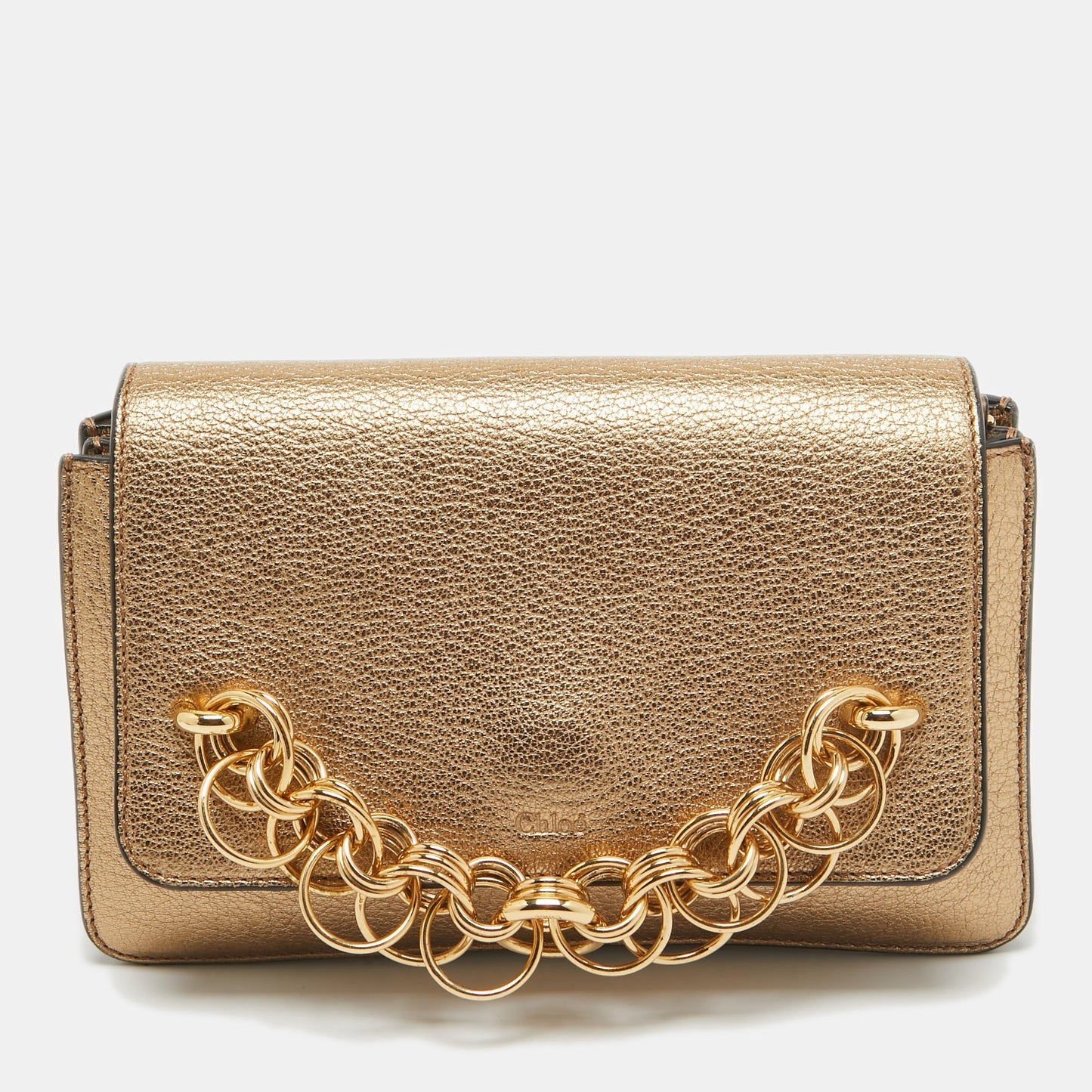 Chloe  Leather Drew Bijou Clutch