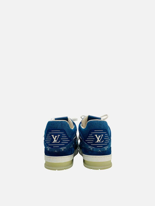 LOUIS VUITTON Blue Monogram Size EU 43.5 Sneakers