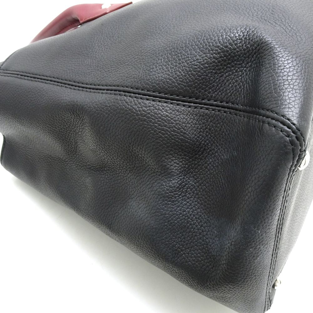 Chanel Executive Tote 2Way Bag Calf Black Bordeaux