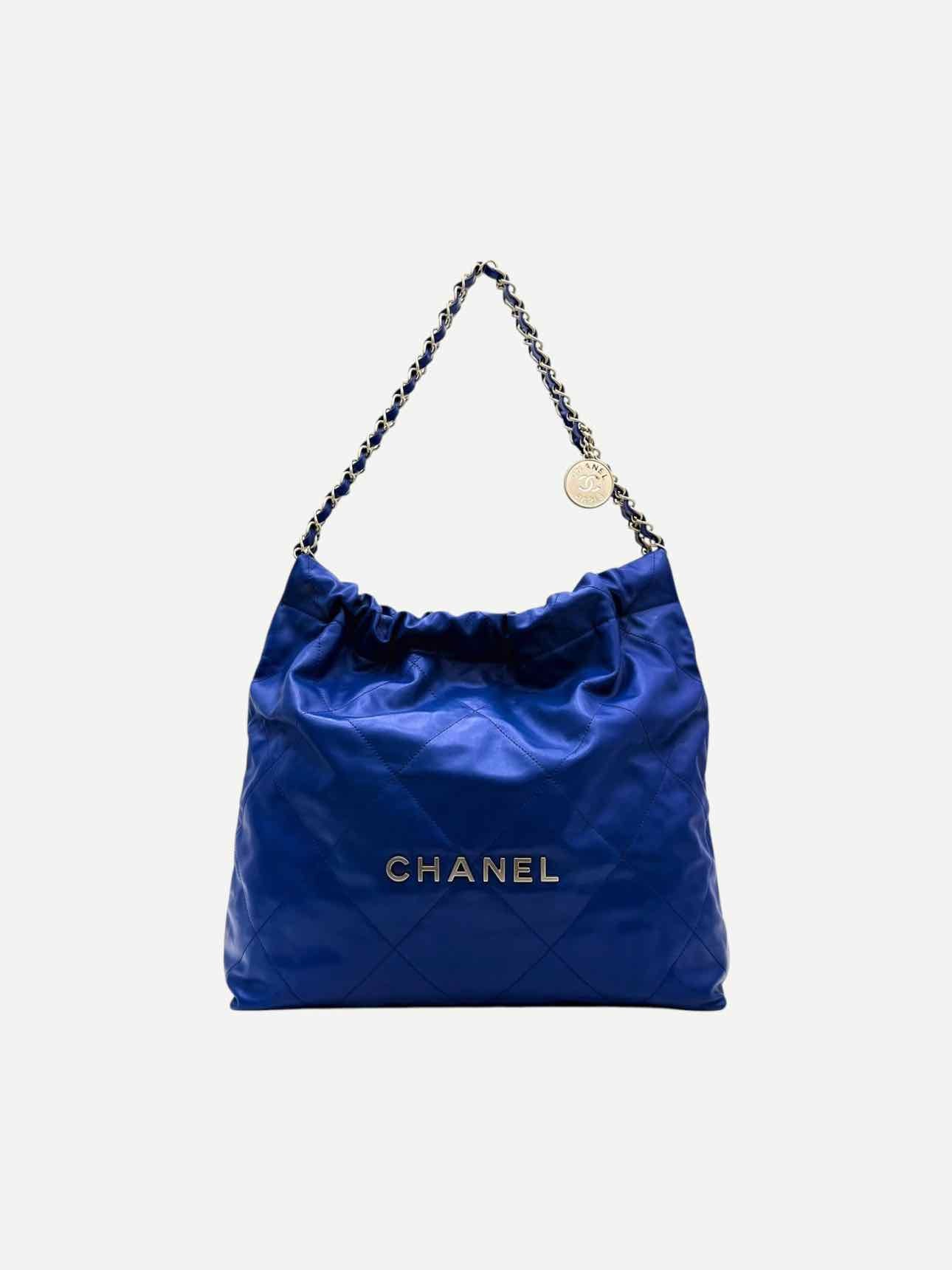 CHANEL 22 Blue Quilted Shoulder Bag
