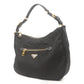 Prada Nylon Leather Shoulder Bag Purse NERO Black BR4885