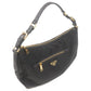 Prada Nylon Leather Shoulder Bag Purse NERO Black BR4885