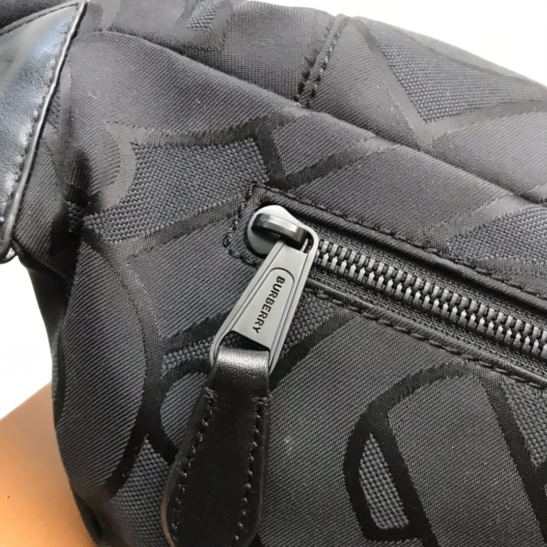 B-Berry - Amelia  Monogram Recycled Polyester Sonny Bum Bag Black For Men, Bags 12.2in/31Amelia