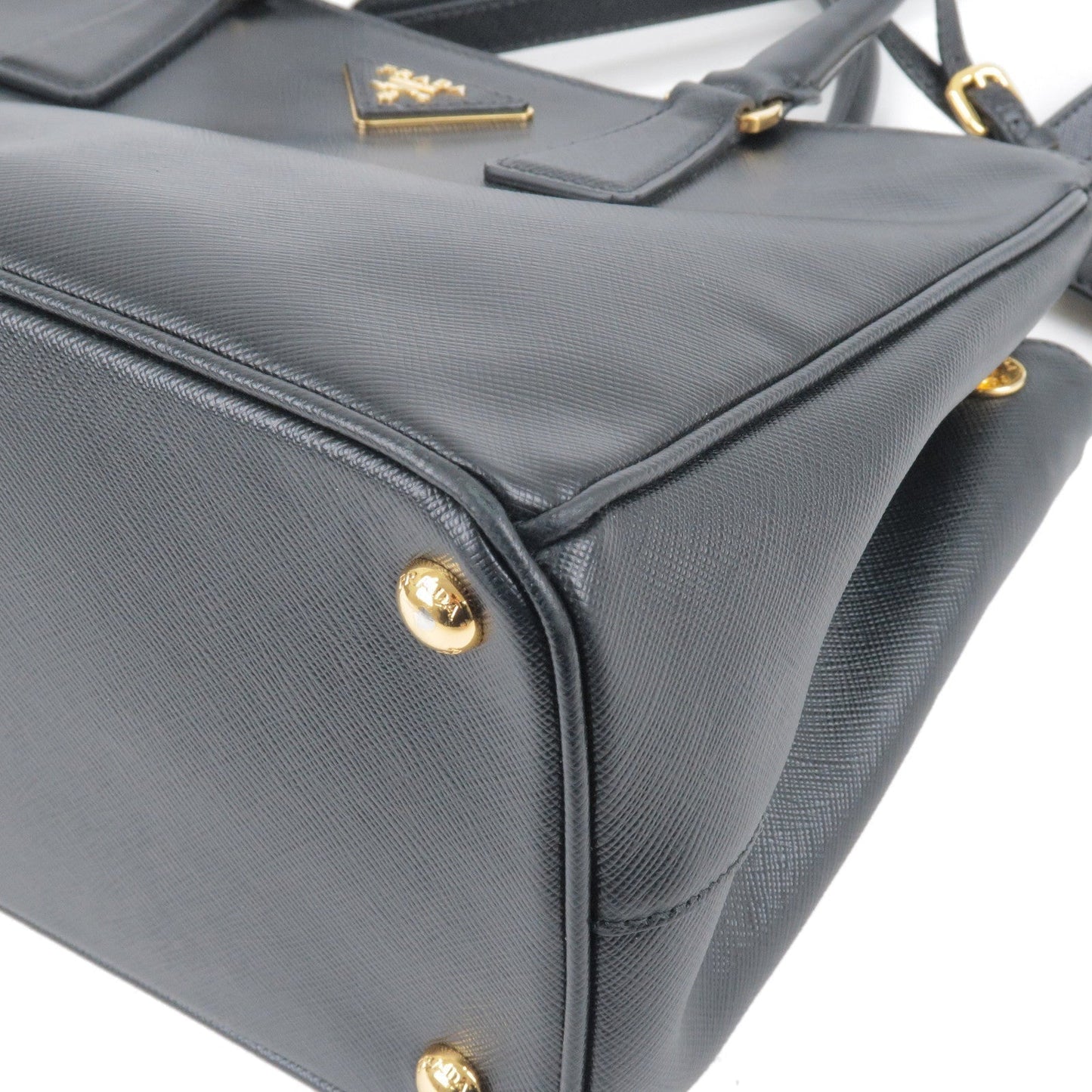 Prada Leather 2Way Hand Bag Shoulder Bag NERO Black BN1801