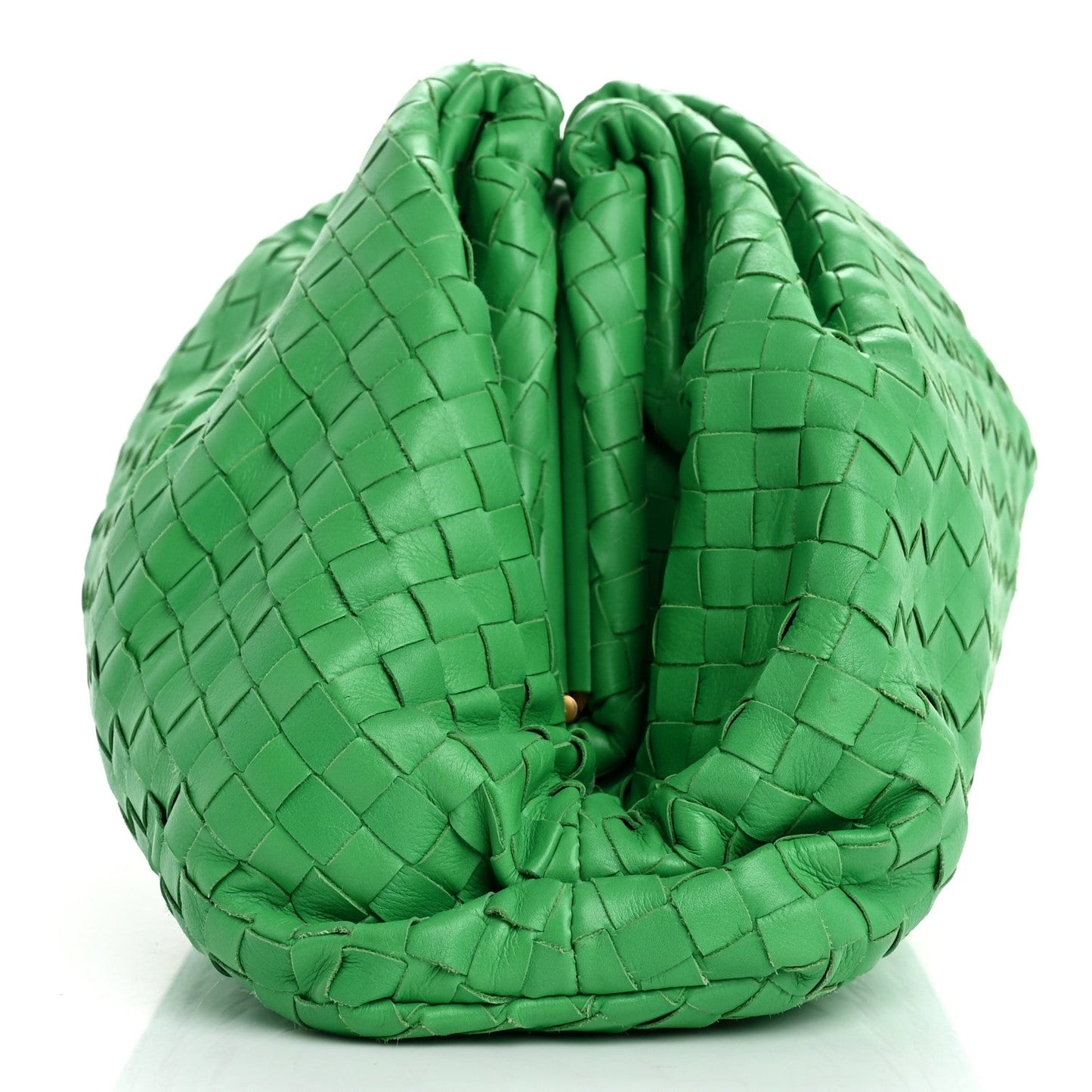 Bottega Veneta Nappa Maxi Intrecciato The Pouch Oversized Clutch Parakeet