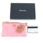 Prada Logo Nylon Leather Chain Shoulder Bag Pink 1M1283