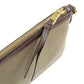 Prada Logo Jacquard Leather Shoulder Bag Beige Brown