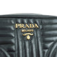 Prada Diagram Leather Chain Shoulder Bag NERO Black 1BH084