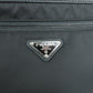 Prada Logo Nylon Leather Shoulder Bag NERO Black VA953M
