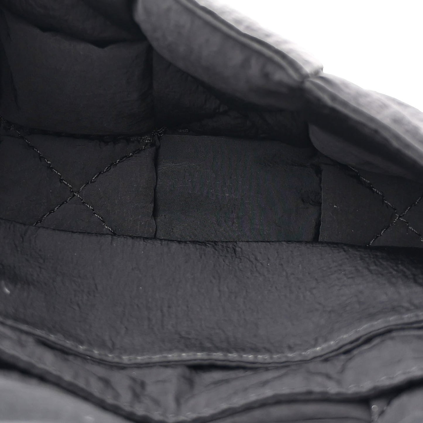 Bottega Veneta Nylon Intrecciato Padded Tech Mini Cassette Belt Bag Black