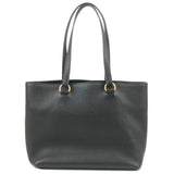 Prada Logo Leather Tote Bag Shoulder Bag NERO Black 1BG100