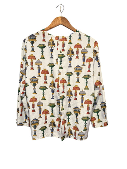Burberry   Patterned Long Sleeve Blo