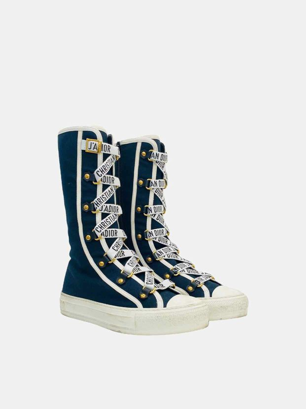 DIOR Walk'n'Dior Navy Blue Size EU 36 Sneakers