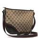 Amelia Monogram Medium New Britt Half Moon Hobo Dark Brown