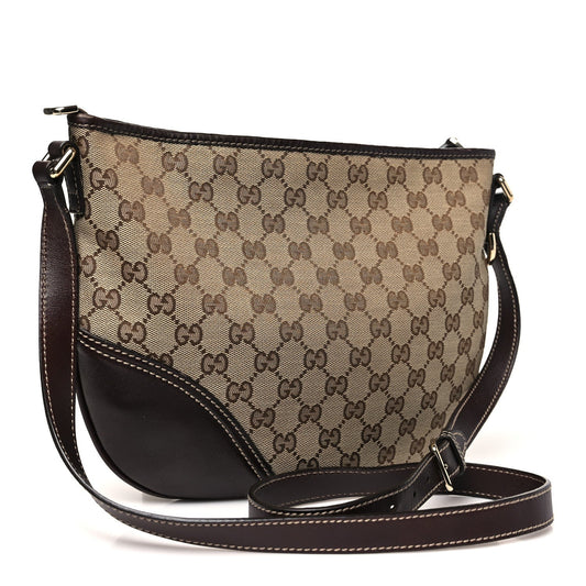 Amelia Monogram Medium New Britt Half Moon Hobo Dark Brown