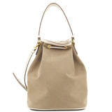 Prada Logo Jacquard Leather 2Way Bag Hand Bag Beige 1BH038