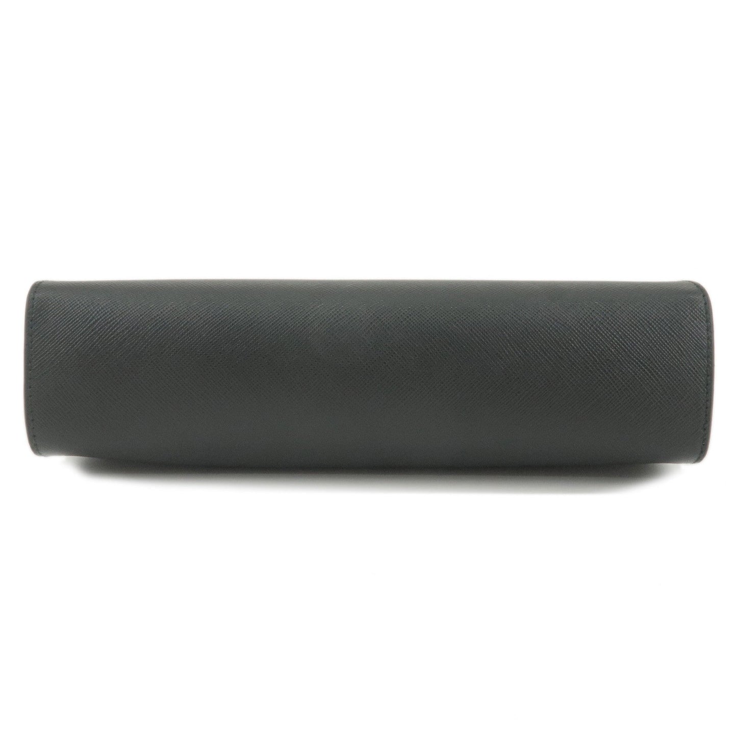 Prada Logo Leather Second Bag Clutch Bag NERO Black 2NE009