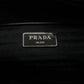 Prada Logo Nylon Leather Crossbody Shoulder Bag NERO Black