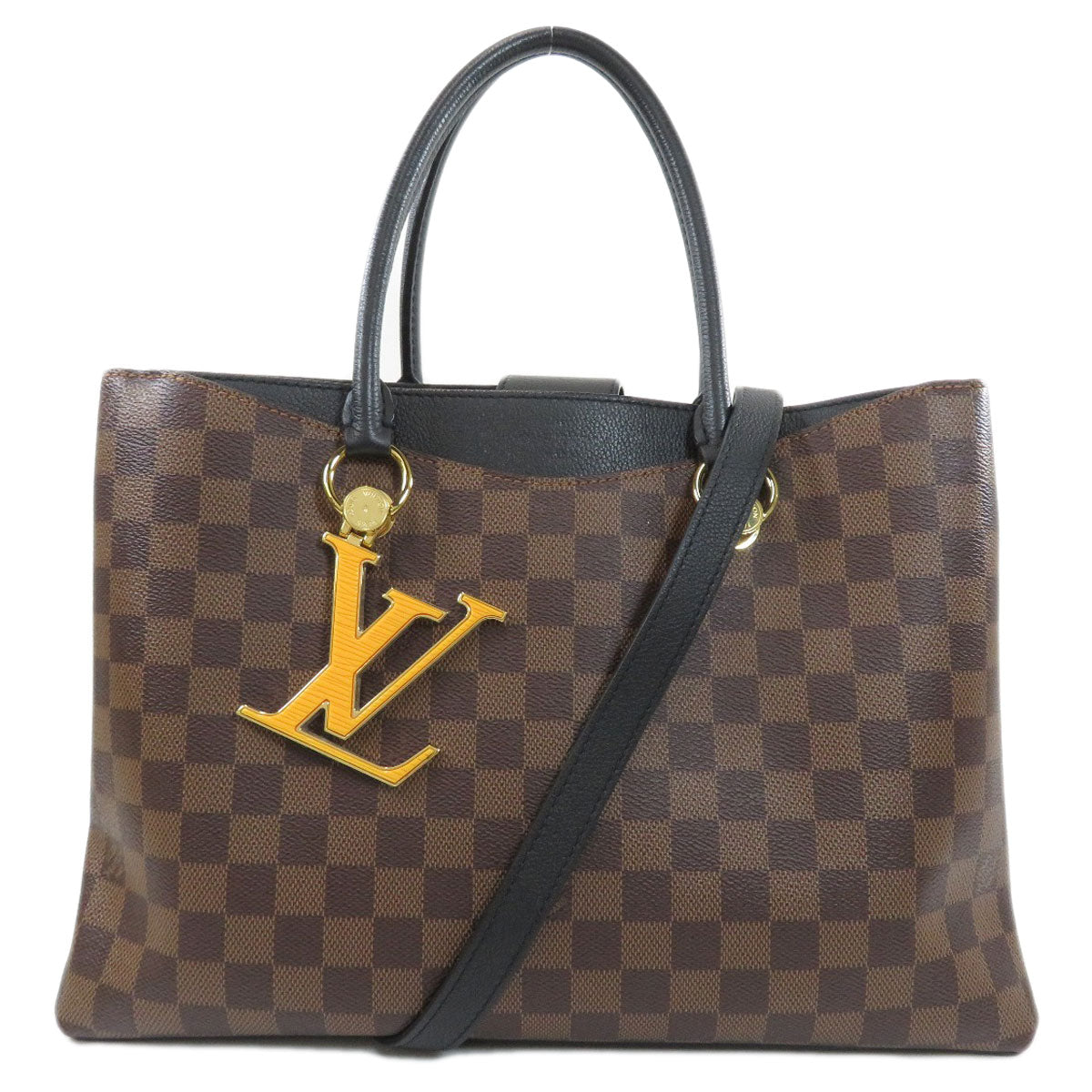 Louis Vuitton LV Riverside Damier Ebene Handbag Canvas