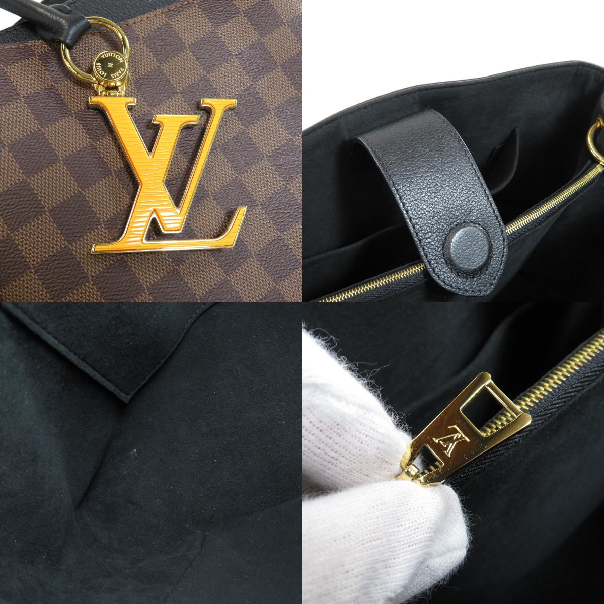 Louis Vuitton LV Riverside Damier Ebene Handbag Canvas