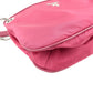 Prada Logo Nylon Leather Shoulder Bag Hand Bag Pink BR4894